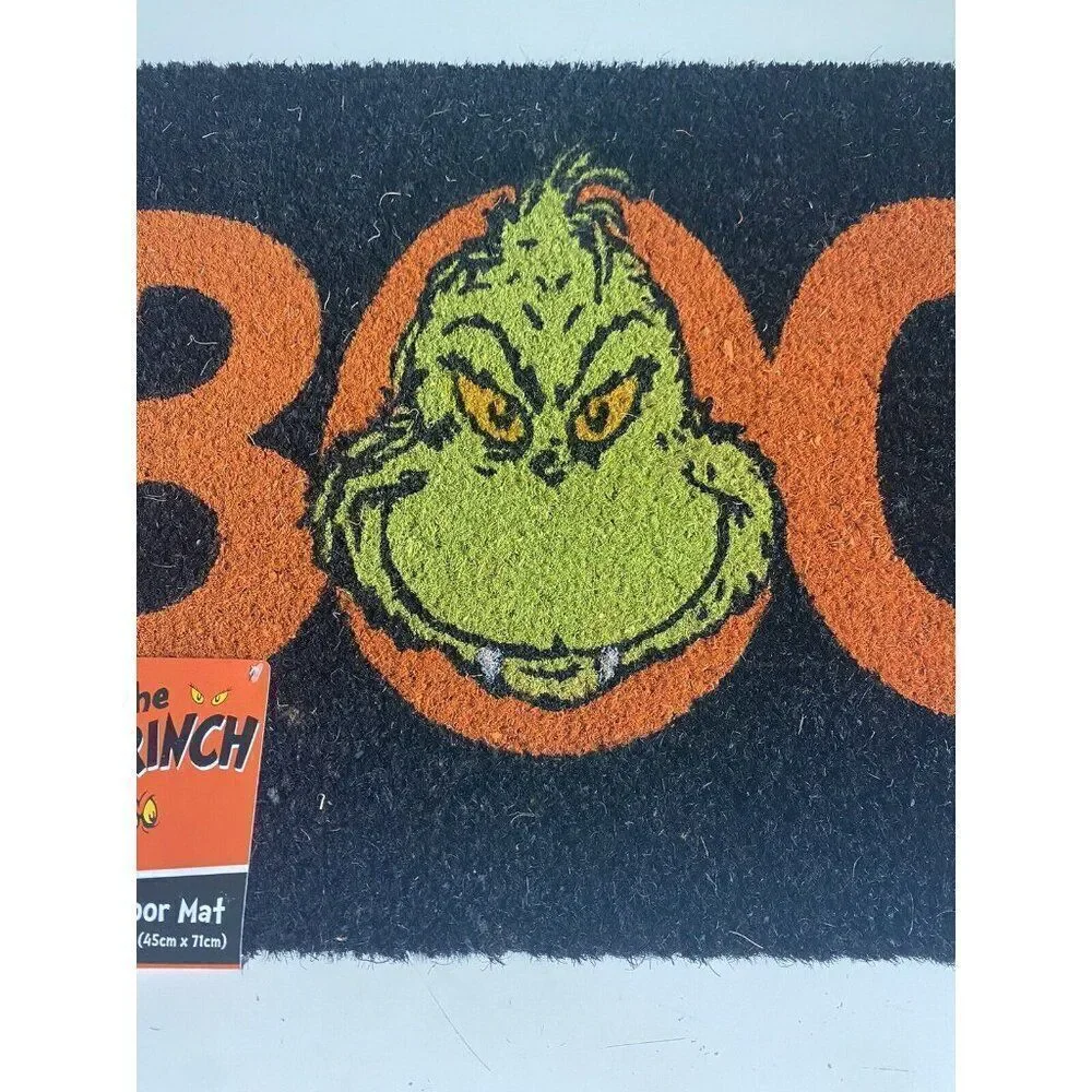 The Grinch Doormat Welcome Coir Mat Porch Halloween Vampire BOO‎ Door Mat NEW